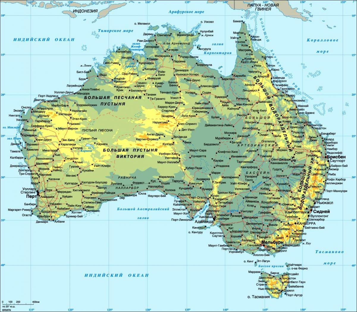 호주 상세한 지도