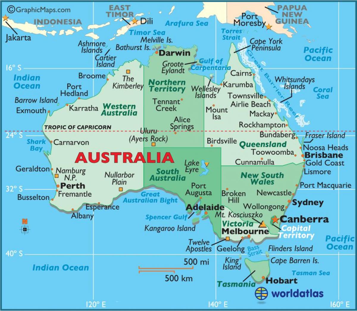 호주에서 지도