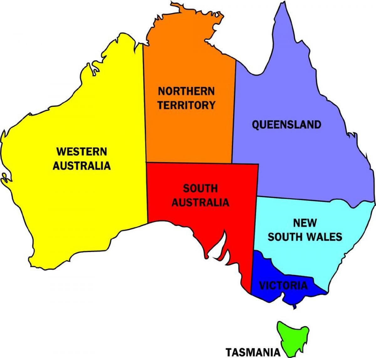 국 Australia 지도