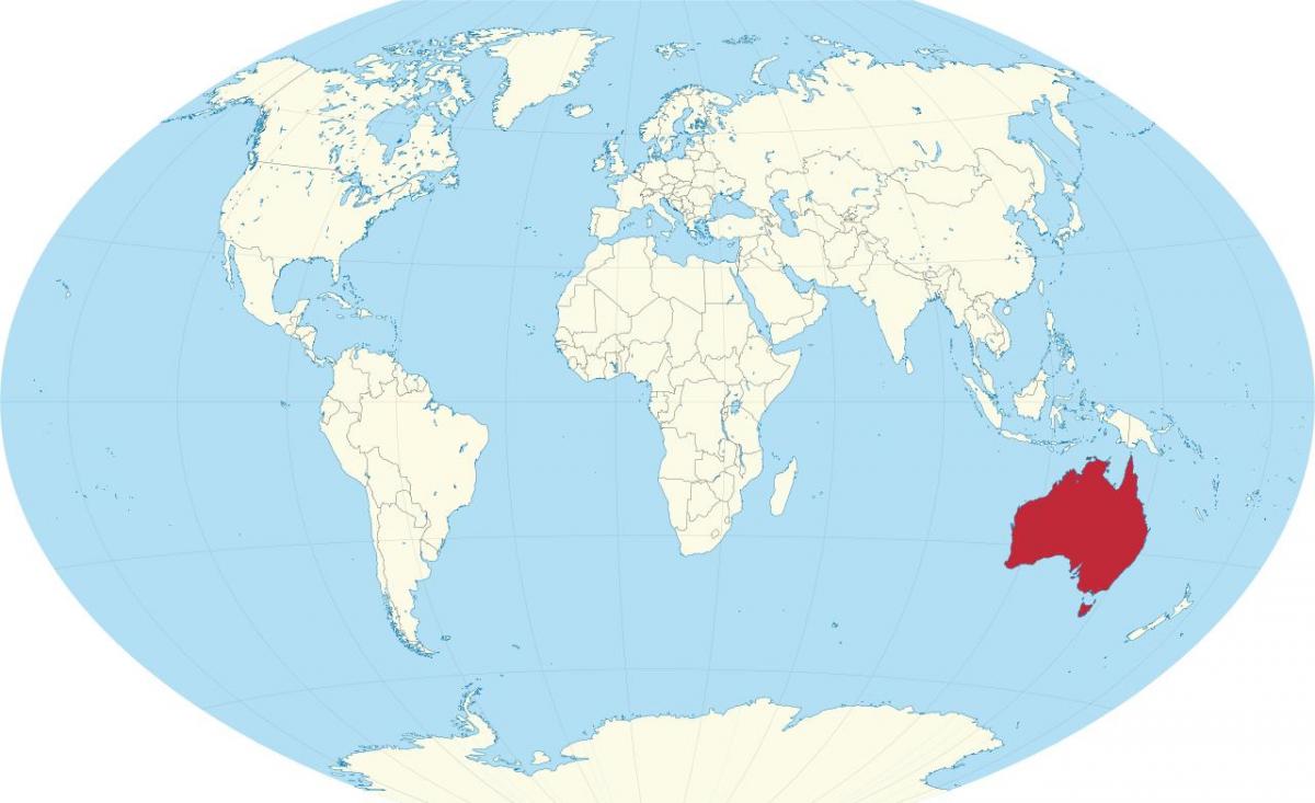 호주에서 세계 지도